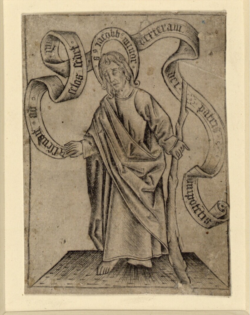 Meister der Berliner Passion (Niederrhein, drittes Viertel des 15. Jahrhunderts) | Jacobus minor | Displayed motifs: Person, Clothing, Human face, Human head, 