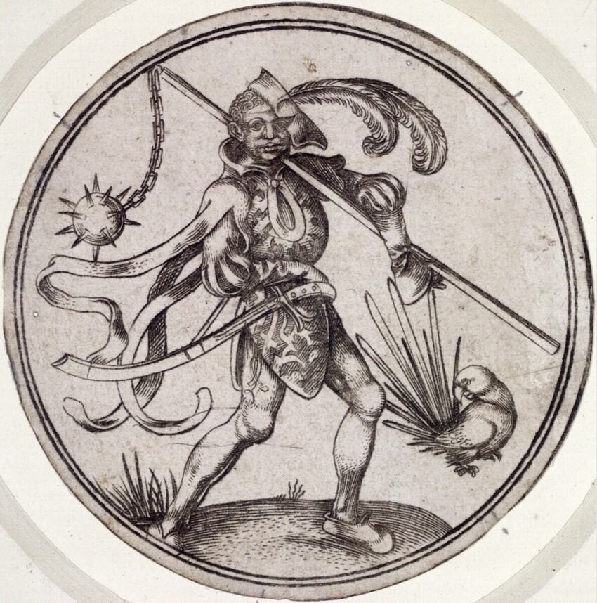 Meister PW von Köln (Meister PPW) (tätig um 1500 in Köln oder am Niederrhein) | Papageien-Unter | Displayed motifs: Person, Human face, 