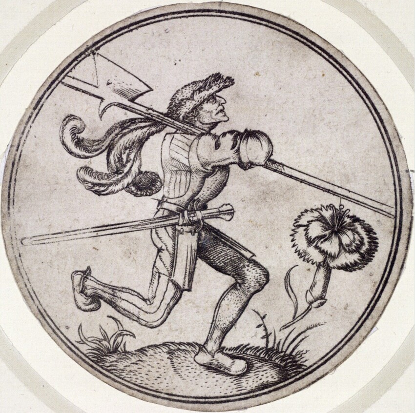 Meister PW von Köln (Meister PPW) (tätig um 1500 in Köln oder am Niederrhein) | Nelken-Unter | Displayed motifs: Person, Human face, 