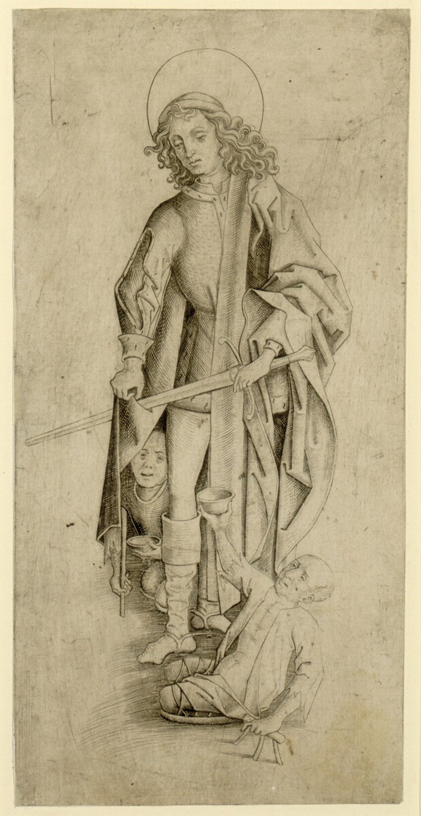 Meister FVB (Niederlande, um 1475 - 1500) | Heiliger Martin | Displayed motifs: Human face, Person, Footwear, Clothing, 