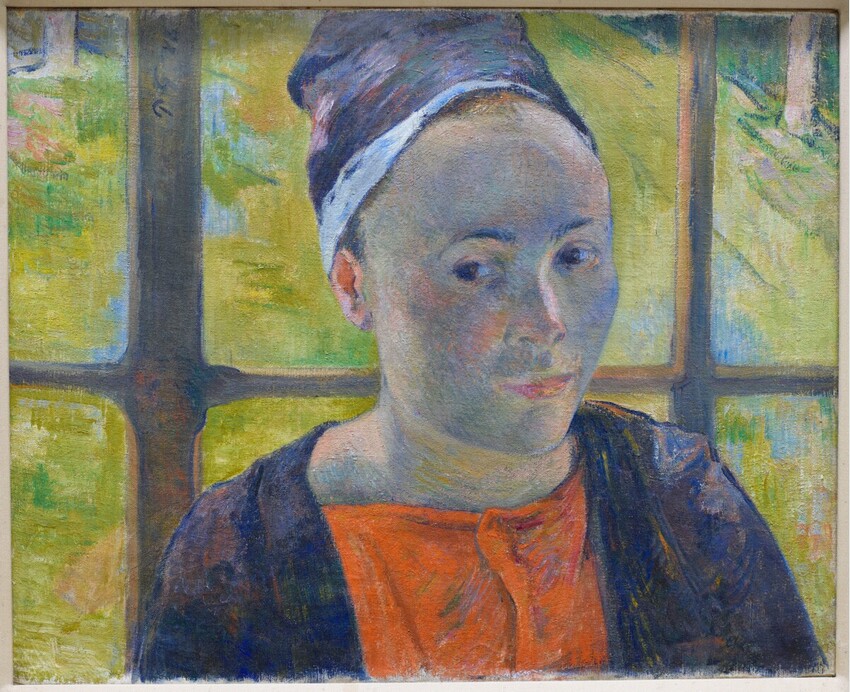 Paul Gauguin (Paris 1848 - 1903 Atuona auf Hivaoa) | La Bretonne | Displayed motifs: Human face, Clothing, Man, Person, Human head, Woman, 