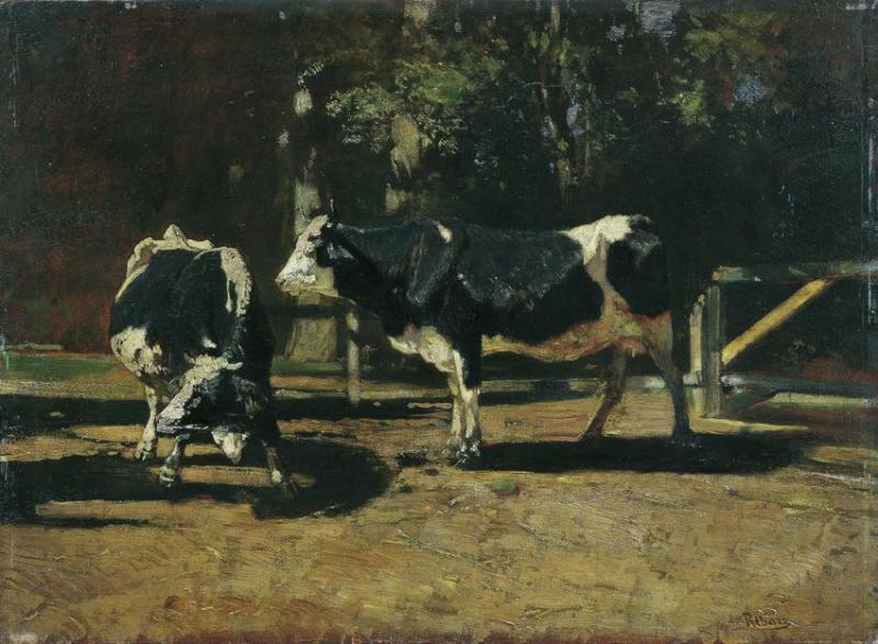 Rudolf Ribarz | Kühe auf der Weide | Displayed motifs: Cattle, Animal, 