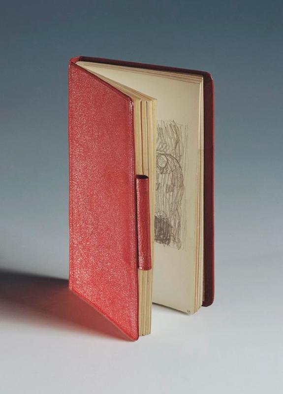 Gustav Klimt | Rotes Skizzenbuch | Displayed motifs: Box, Book, 