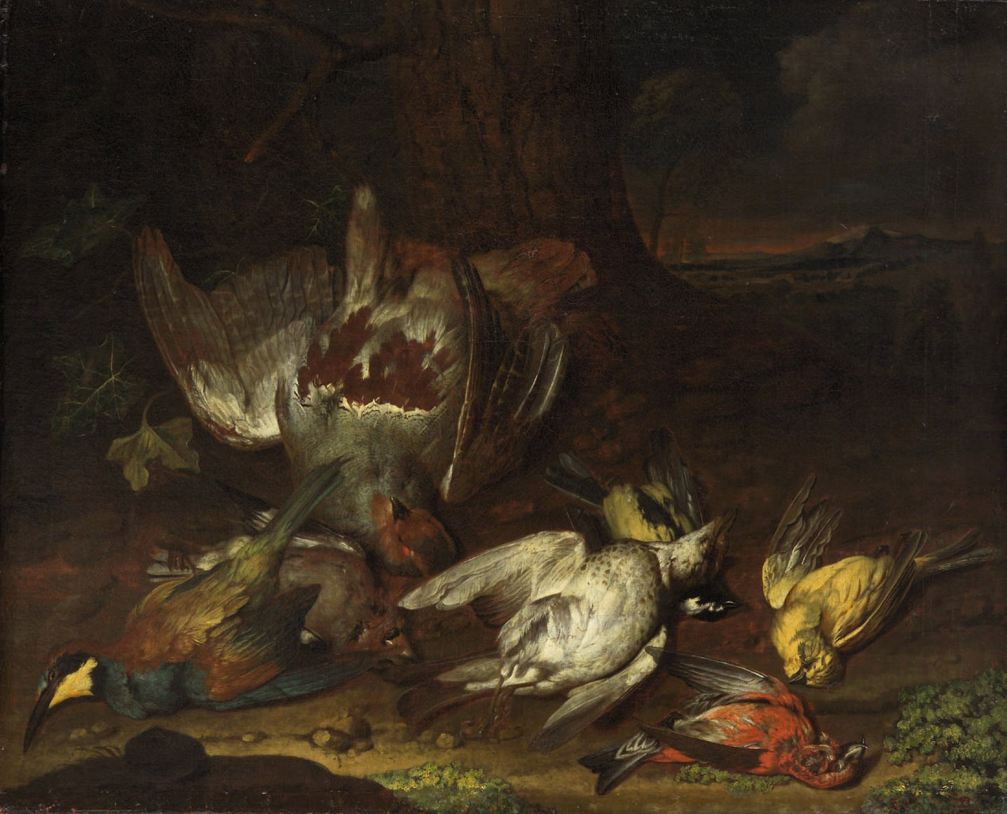 Philipp Ferdinand de Hamilton | Totes Geflügel | Displayed motifs: Bird, Angel, Animal, White dove, Bat, Chicken, Tree, 
