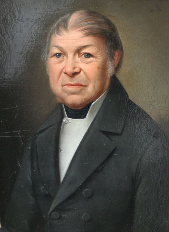 Antonín Ferenz | Podobizna malířova otce Josefa Ferenze | Displayed motifs: Human face, Man, Suit, Halo, Coat, 