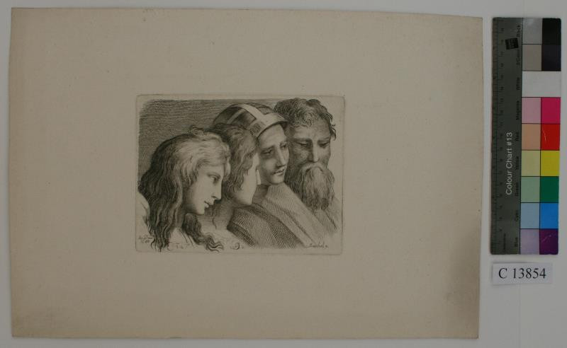 Josef), Josef Jan Alois Drda (Drda | Studie hlav | Displayed motifs: Human face, Girl, Man, Clothing, 