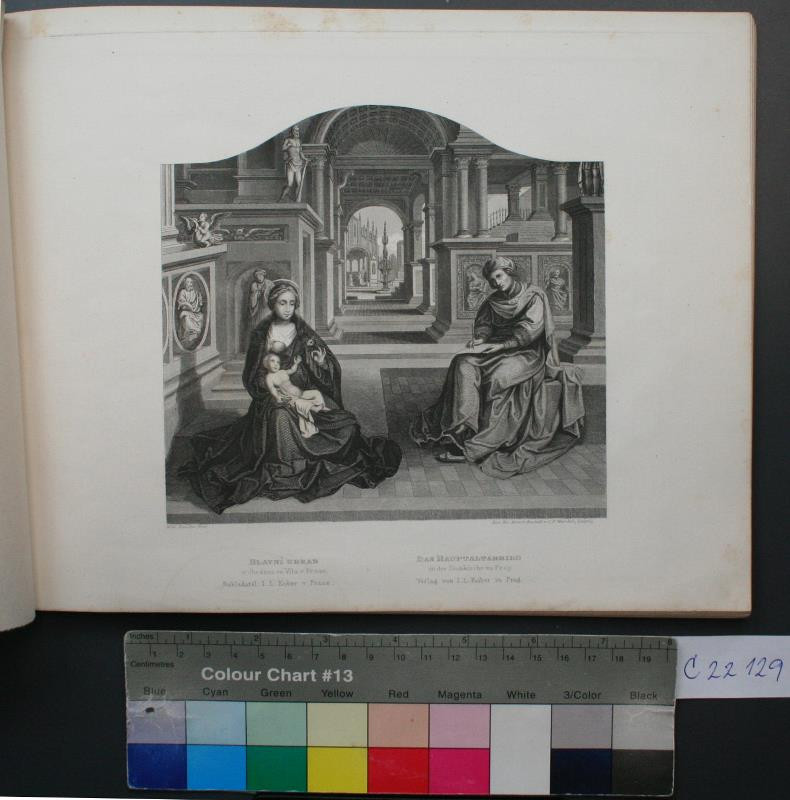 C. F. Merkel (Merckel) | Hlavní obraz v chrámu sv. Víta. in Historické a umělecké památky pražské | Displayed motifs: Coat of arms, Madonna, Clothing, Woman, Human face, Person, 