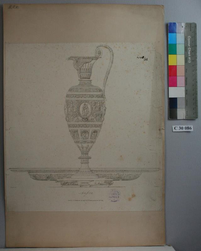 Luigi Castellini | Amfora | Displayed motifs: Coat of arms, Vase, Tableware, Book, 