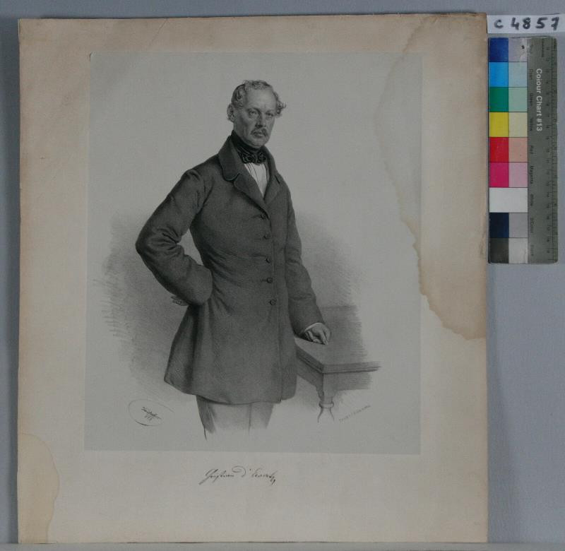 Josef Kriehuber | Christian d' Elvert | Displayed motifs: Man, Coat, Clothing, Human face, 