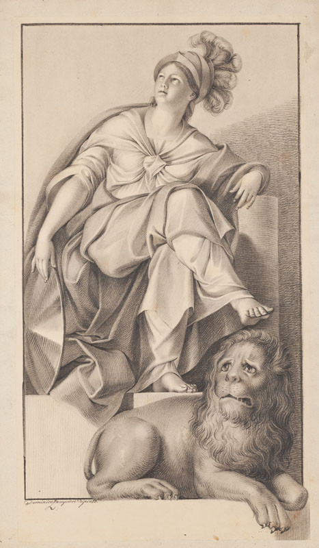 František Tkadlík | Alegorie Benátek (podle Domenica Zampieriho) | Displayed motifs: Human face, Woman, Lion, Wound, Dog, Clothing, Angel, 