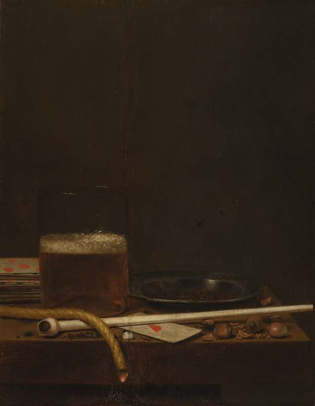 Jan Jansz. van de Velde | Zátiší s kuřáckým náčiním | Displayed motifs: Beer, Drink, 