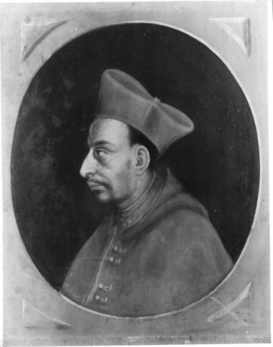 Italienisch | Hl. Karl Borromäus | Displayed motifs: Miter, Human face, Man, Clothing, Hat, 
