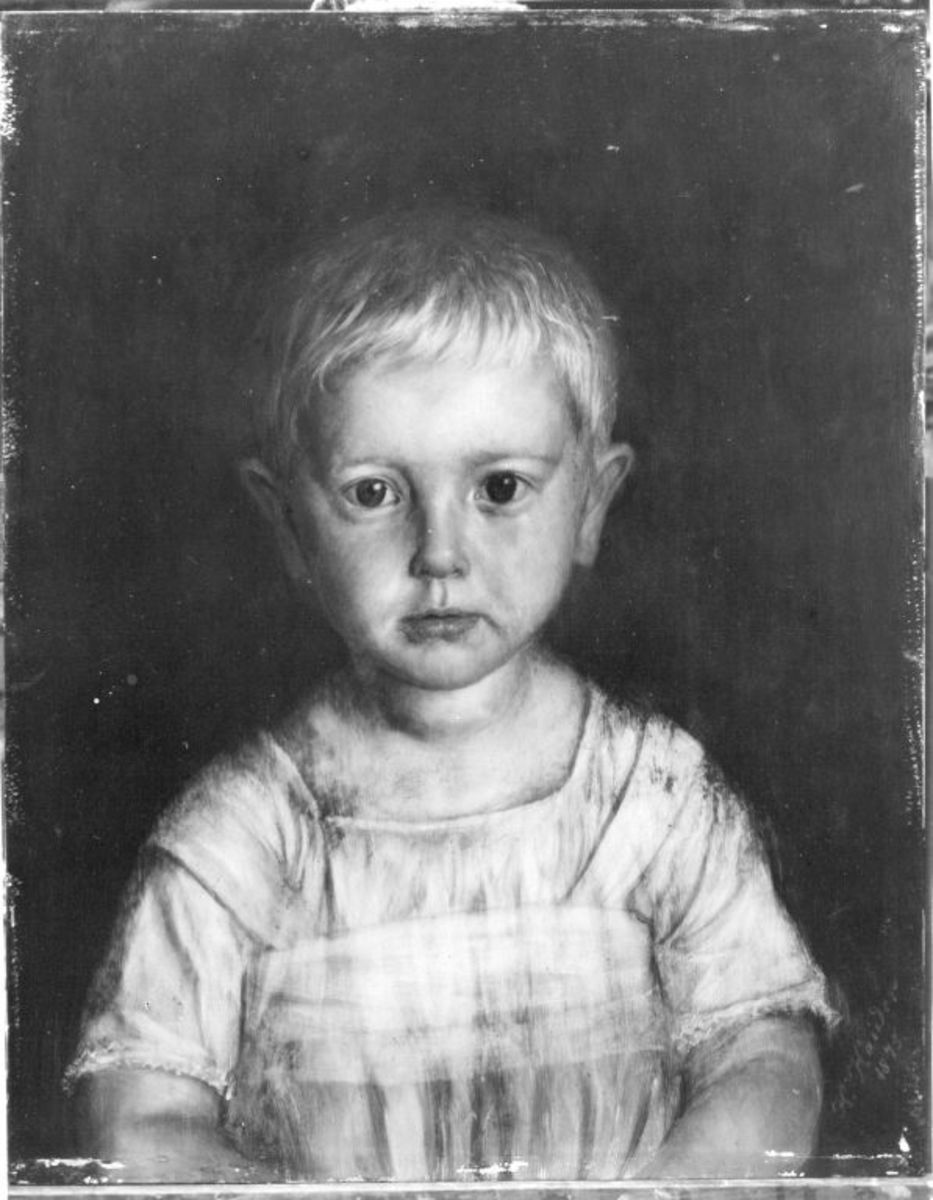 Karl Haider | Kinderkopf | Displayed motifs: Human face, Boy, Clothing, 