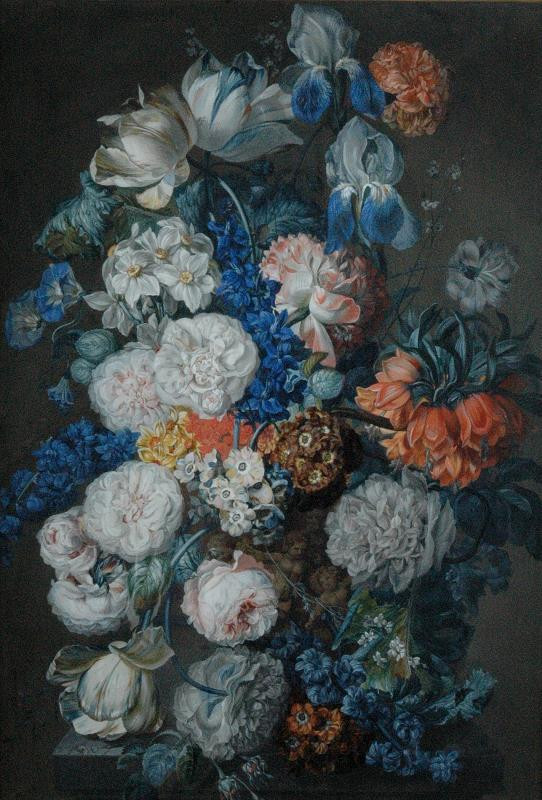 Dubská (roz. ze Žerotína), Matylda | Zátiší s květinami ve váze | Displayed motifs: Rose, Flower, Coat of arms, Halo, 