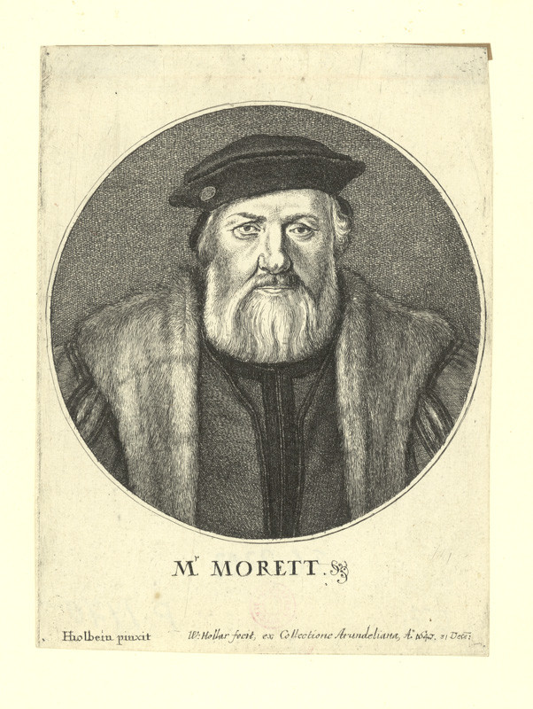 Hollar, Václav | M. Morett, podle Hanse Holbeina | Displayed motifs: Man, Human face, Clothing, Human beard, Hat, 