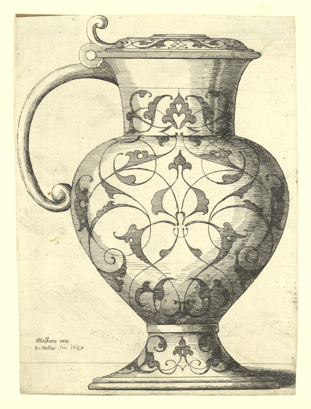 Hollar, Václav | Džbán s víkem, podle Hanse Holbeina | Displayed motifs: Vase, Jug, 