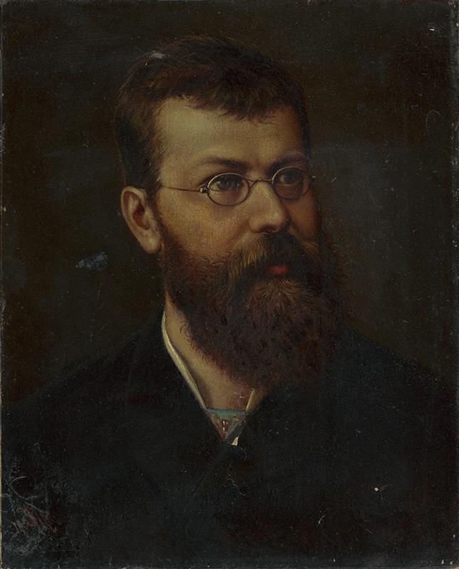 Majsch, Eduard | Portrét Filipa Scherza | Displayed motifs: Man, Human face, Glasses, Clothing, Human beard, 