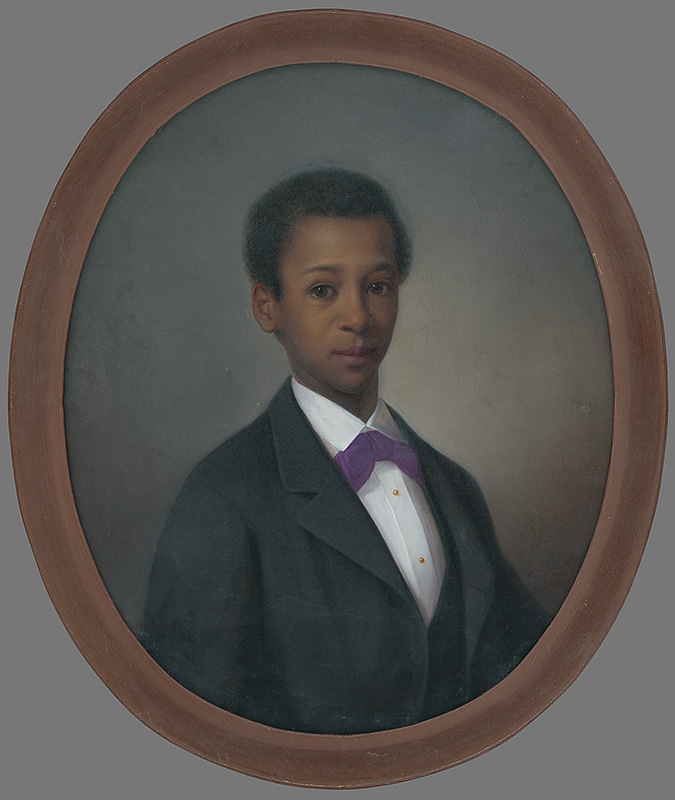 Teibler, Carl | Portrét černošského chlapca | Displayed motifs: Tie, Suit, Man, Human face, Mirror, 