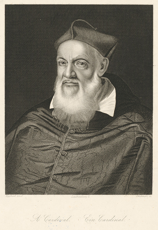 Crickmore, Raffael | Portrét kardinála | Displayed motifs: Human face, Man, Clothing, Human beard, 