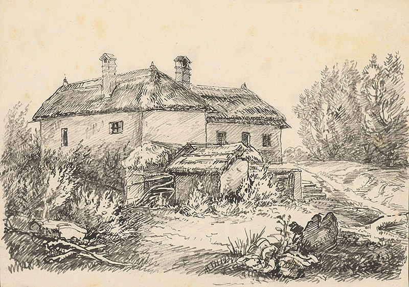 Majsch, Andreas | Usadlosť | Displayed motifs: House, Tree, Window, Plant, 