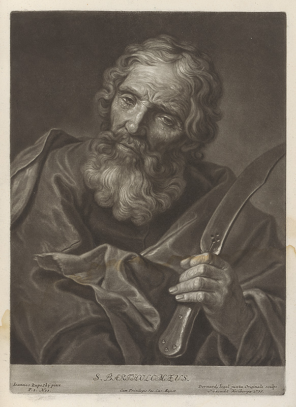Kupecký, Ján, Vogel, Bernhard | Svätý Bartolomej | Displayed motifs: Human face, Man, Clothing, Human beard, 
