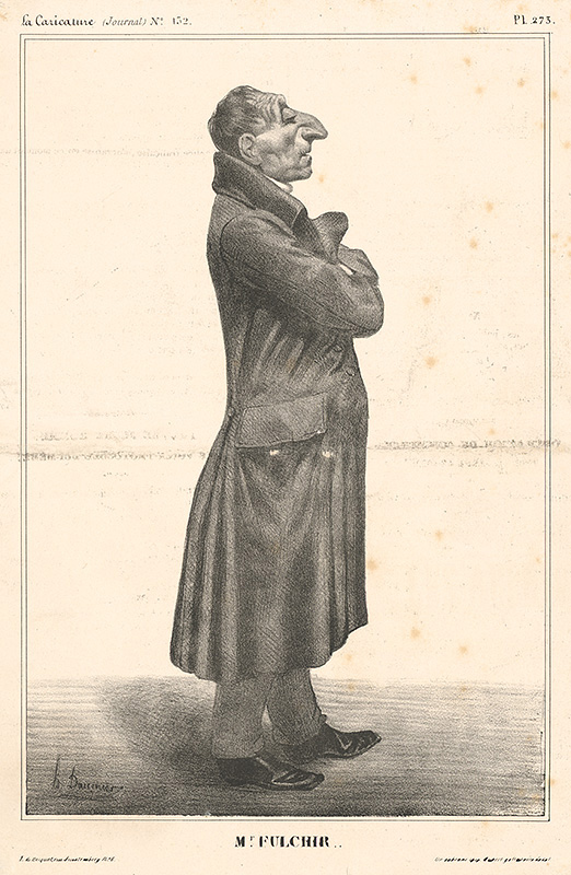 Daumier, Honoré | Pán Fulchir | Displayed motifs: Clothing, Human face, Footwear, Skirt, Person, Man, Woman, 