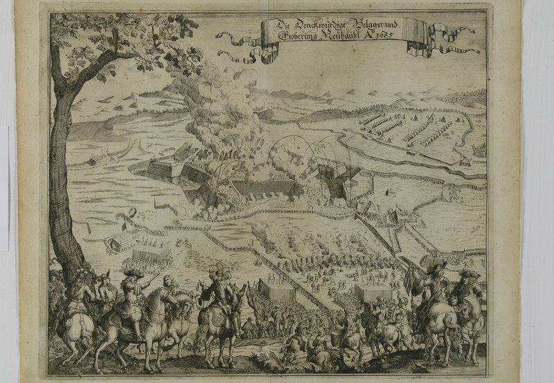 Neznámy autor | Nové Zámky, bitka v roku 1685, Eberhard Werner Happel, Thesaurus Excoticorum | Displayed motifs: Camel, Person, 