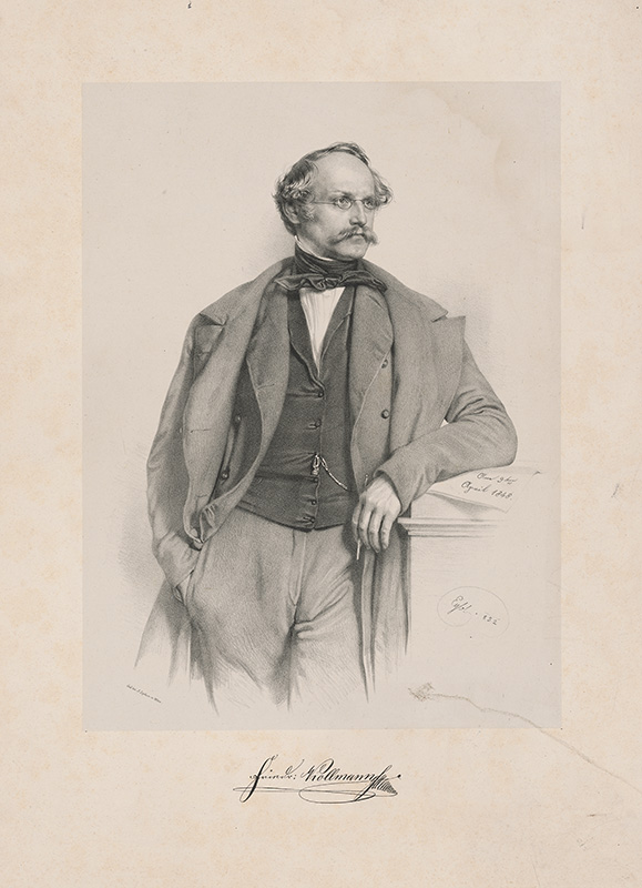 Eybl, Franz | Portrét Kollmannyho Fridricha | Displayed motifs: Man, Human face, Coat, Clothing, 