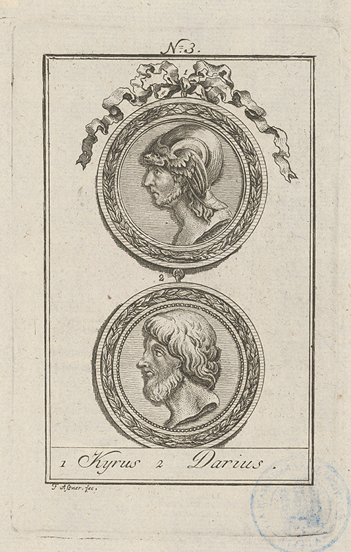 Assner, Franz | Gemma Kyrus a Darius | Displayed motifs: Coat of arms, Human face, Mammal, Human head, Person, 