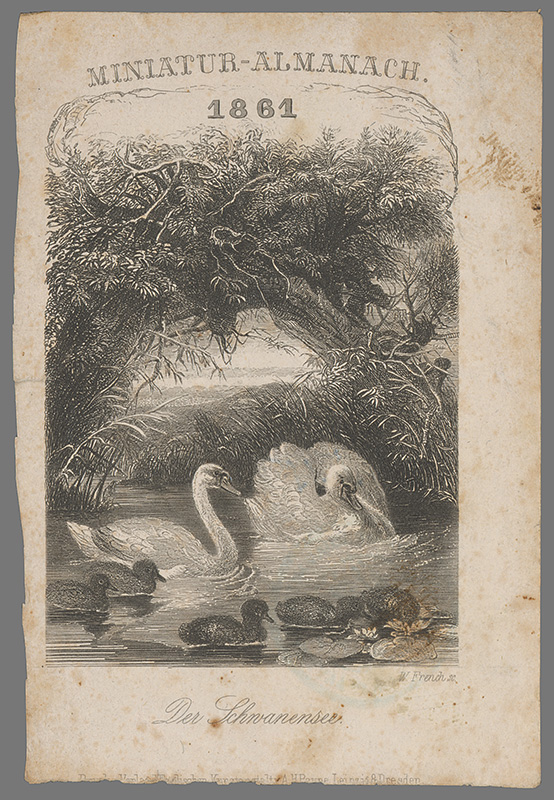 French, William | Labute | Displayed motifs: Bird, Tree, Duck, Book, 