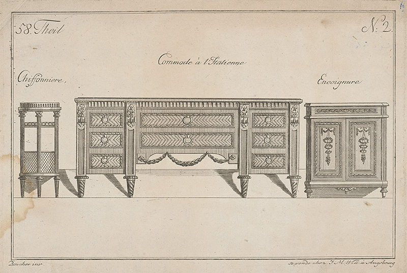 Boucher, François | Dekoratívny nábytok | Displayed motifs: Furniture, Chair, Bench, 