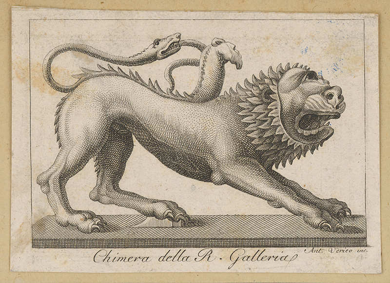 Verico, Antonio | Chiméra | Displayed motifs: Snake, Animal, Carnivore, Dog, 