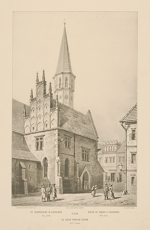 Myskovszky, Viktor | Chrám svätého Jakuba v Levoči | Displayed motifs: Tower, House, Building, Window, 