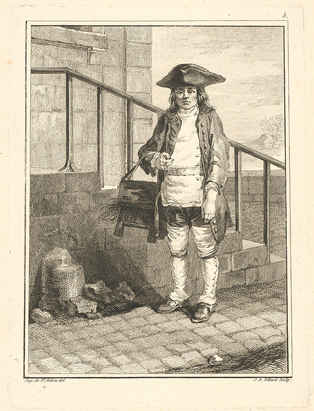 Tillard, Jean Baptist, Saint-Aubin, Augustin de | Parížsky uličník č.5 | Displayed motifs: Clothing, Footwear, Man, Human face, 