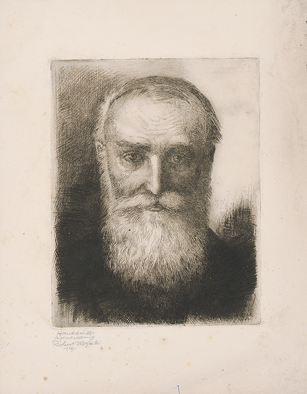 Wosak, Robert | Hlava muža s bradou | Displayed motifs: Man, Human face, Human beard, 