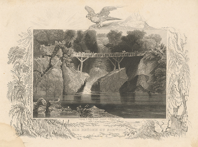 Payne, Albert Henry | Most v Norwicku | Displayed motifs: White dove, Bird, Halo, Latin cross, Owl, Tree, 
