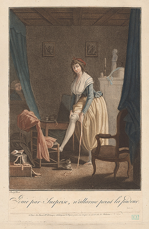 Beaublé, Louis-Jacques, Boisly | Obliekajúce sa dievča | Displayed motifs: Chair, Woman, Veil, Clothing, Human face, 