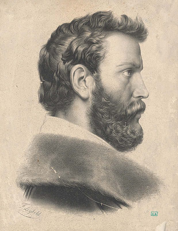 Leybold, Johann Friedrich | Portrét mladého muža | Displayed motifs: Man, Human face, Clothing, Human beard, 