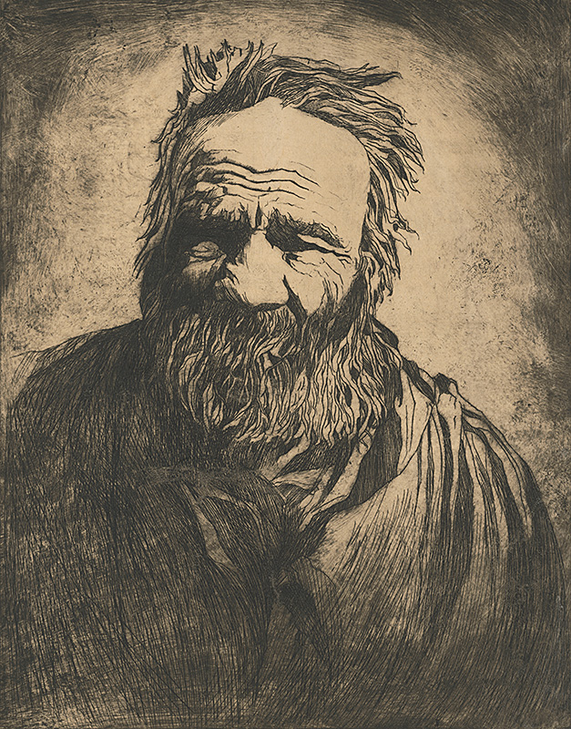 Hermély, Viktor | Starec | Displayed motifs: Human face, Man, Clothing, Human beard, Human hair, 