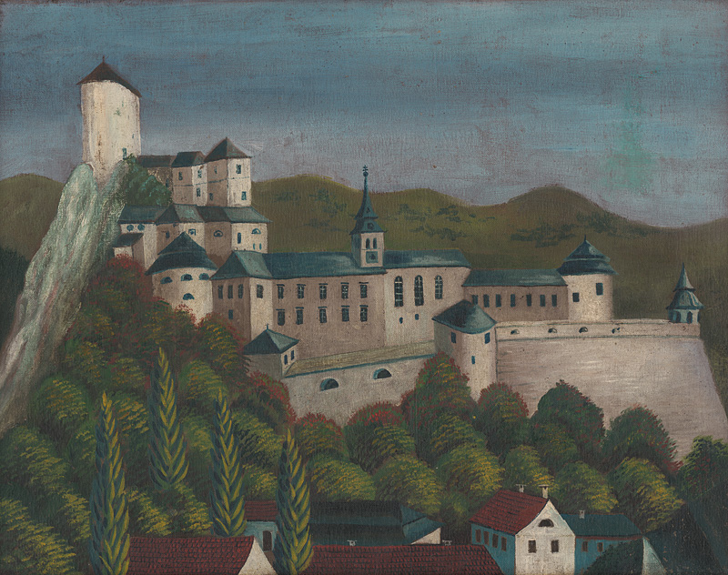 Medzihradský, Adolf | Oravský zámok | Displayed motifs: Castle, House, Tree, 