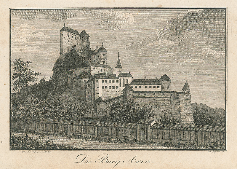 Passini, Johann Nepomuk, Schnorr von Carolsfeld, Eduard | Oravský hrad | Displayed motifs: Castle, Tree, 