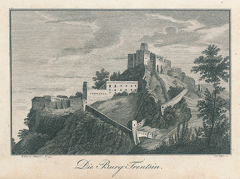 Passini, Johann Nepomuk, Schnorr von Carolsfeld, Eduard | Trenčín | Displayed motifs: Castle, Tree, 