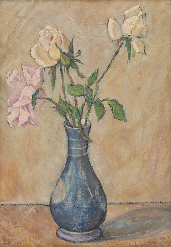 Haberernová, Elena | Kvety | Displayed motifs: Vase, Flower, Angel, White dove, Houseplant, Putto, 