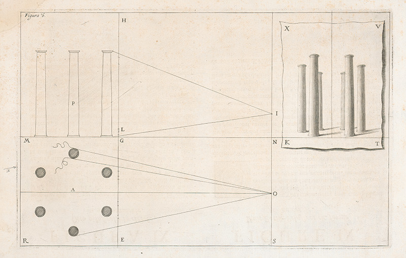 Pozzo, Andrea, Komarek, Giacomo Böemo | Fig.6. - Šesť stĺpov umiestnených v kruhu | Displayed motifs: Nail, 