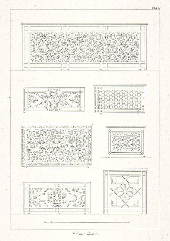 Normand, A., Neznámy autor | Balkóny | Displayed motifs: Door, Window, 