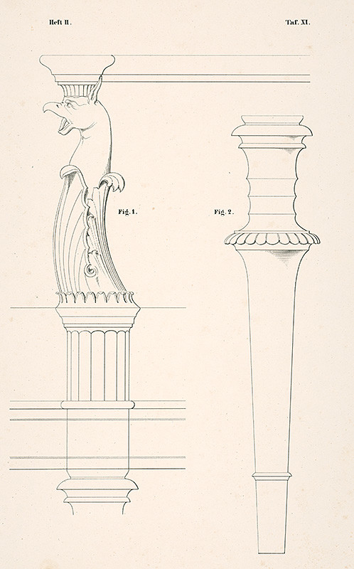 Neznámy autor | Návrh na nábytok | Displayed motifs: Vase, Person, 