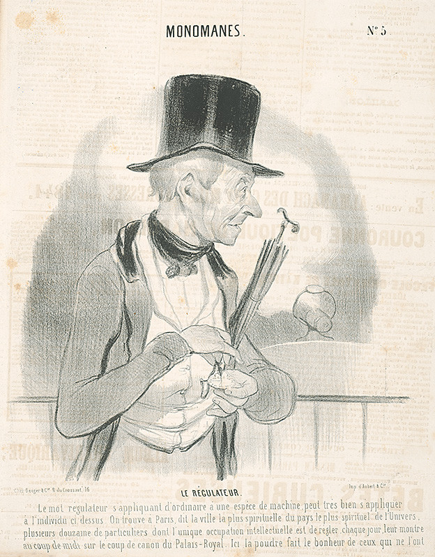 Daumier, Honoré | Regulátor | Displayed motifs: Miter, Clothing, Hat, Man, Human face, Person, 