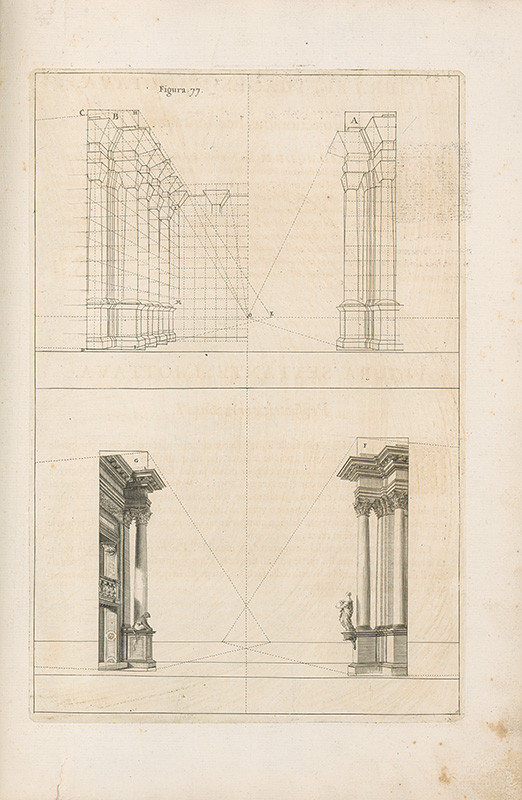 Mariotti, Vincenzo, Puted, Andrea, Pozzo, Andrea, Mariotti, Vincenzo | Figura septuagesimaseptima | Displayed motifs: Tower, Window, 