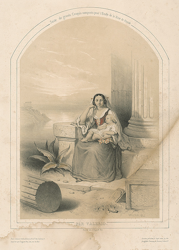 Valério, Théodore | Matka s dieťaťom | Displayed motifs: Madonna, Woman, Clothing, Human face, 