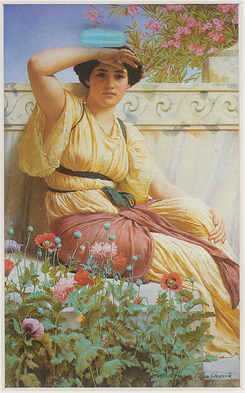 Schwartz, Štefan | John Wiliam Godward, A Tryst // Schwerer Blick | Displayed motifs: Woman, Human face, Madonna, Flower, Clothing, 